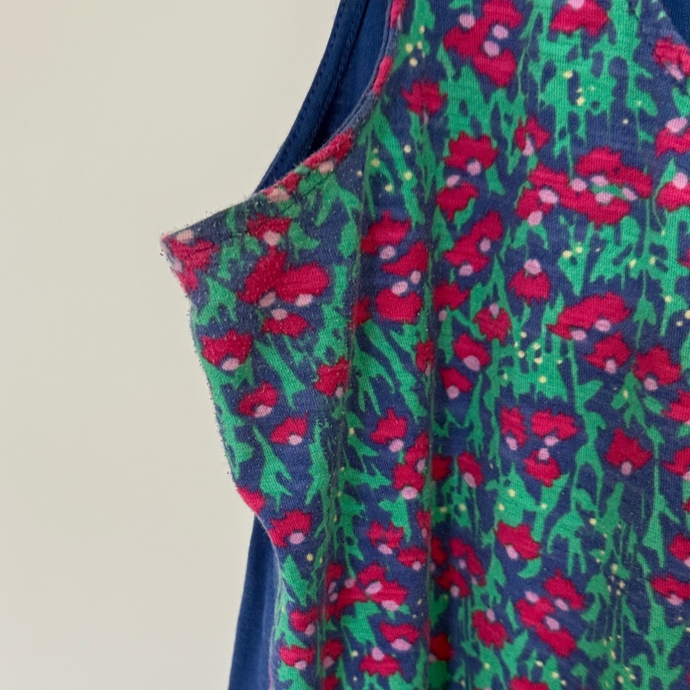 Lilly Pulitzer Floral Sleeveless Top with zipper back - Picture 4 of 5